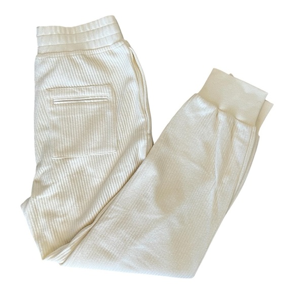 Varley Cream Rib Ribbed Joggers Sweatpants Size XS - Picture 1 of 6